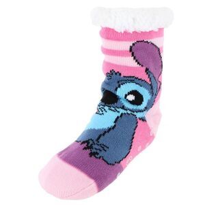 Textiel Trade Girl's Disney Lilo & Stitch Sherpa Lined Slipper Socks (1 Pair)